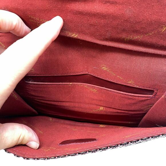 Vintage Whiting & Davis Burgundy Metal Mesh Evening Clutch‎ - Picture 3 of 4